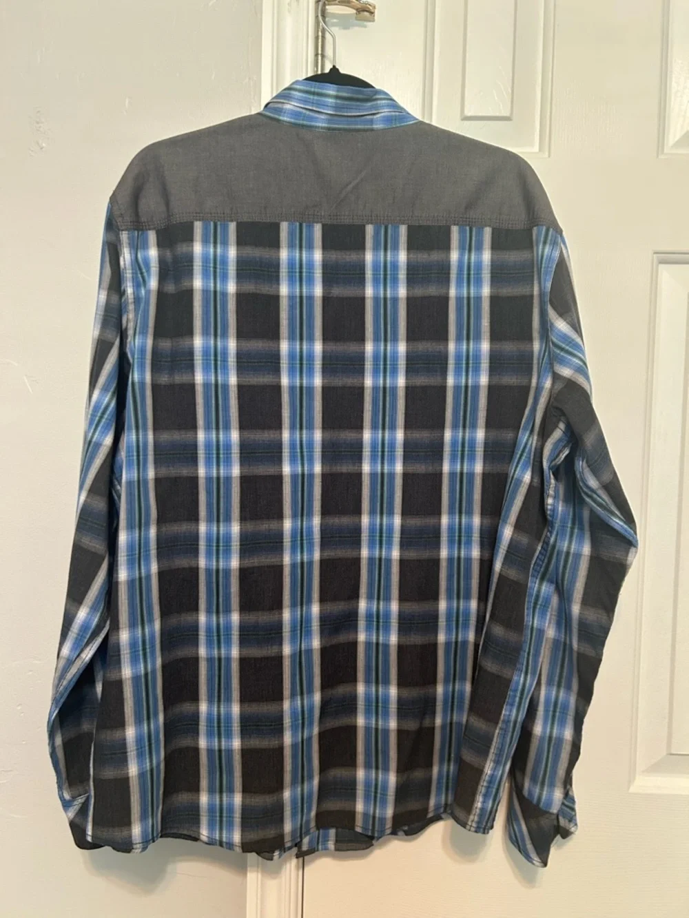 Rock & Republic Gray and Blue Plaid Button-Down Shirt - Picture 7 of 7